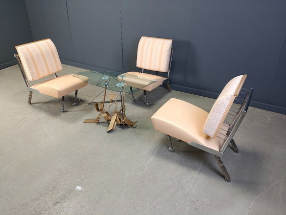 Image 1 of Sculptural lounge chair set with coffee table, 1996