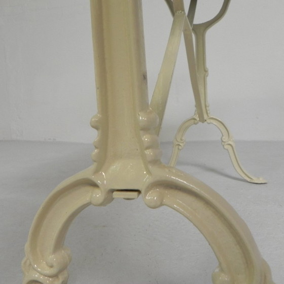 Image 1 of Mesa de jardín, mesa bistro con tapa de mármol, años 50