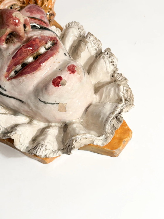 Grottaglie keramische wandplank uit de late 19e eeuw met masker – Decoratieve objecten, Ceramic (photo 4 of 10)