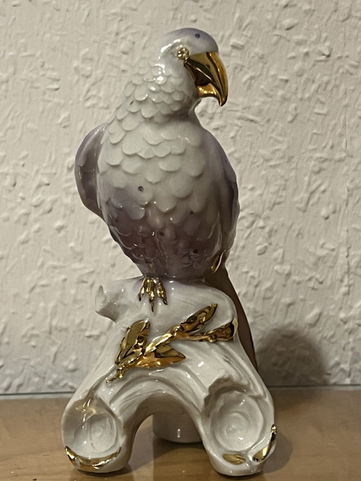 Figura Capodimonte Porzellan Papagei
