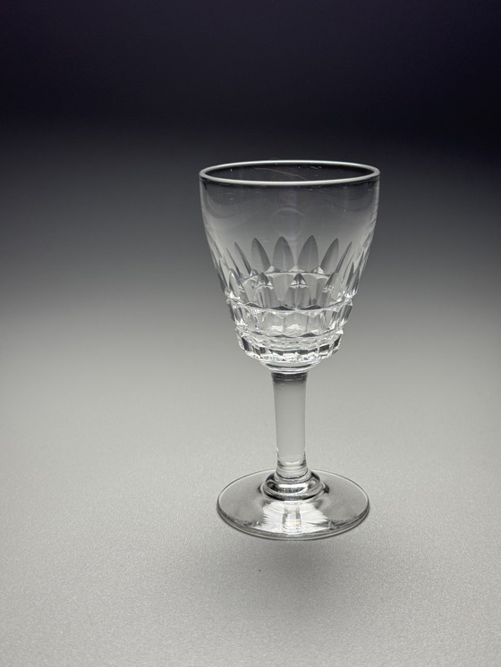 Image 1 of Val Saint Lambert "Service Mery" anni '40 - Set di 8 bicchieri da vino da dessert o da porto in cristallo