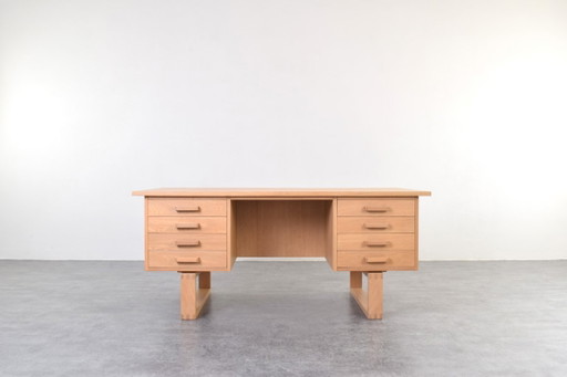 Escritorio independiente Mid-Century de roble de Torben Valeur & Henning Jensen para Dyrlund, años 60. – bureau, Wood