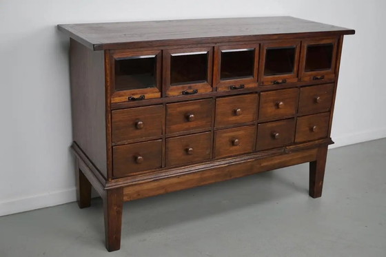 Image 1 of Antiguo armario de mercería alemán de roble, años 20/30