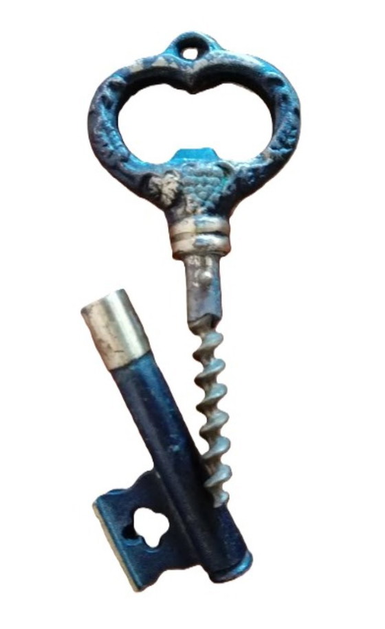 Image 1 of Cavatappi in ottone vintage, a forma di vecchia chiave