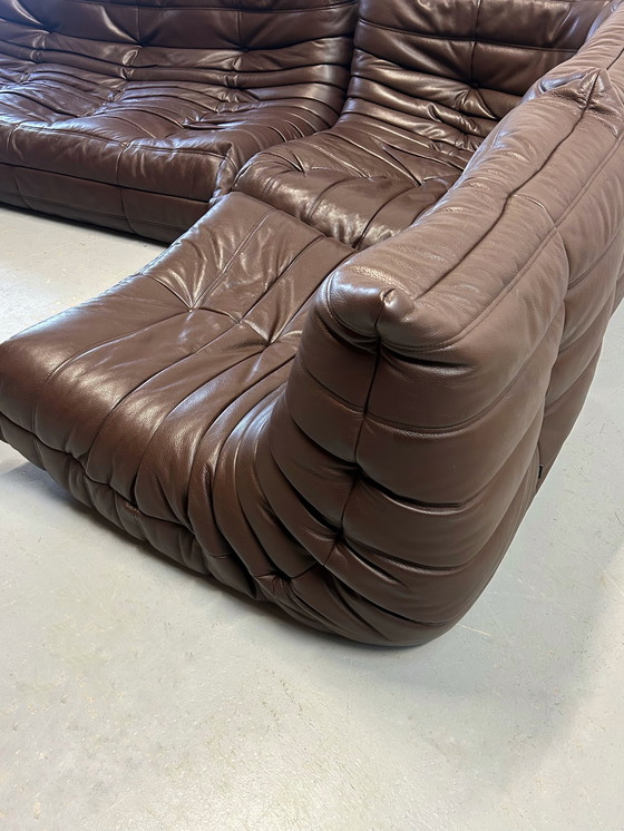 Image 1 of Togo Line rRoset bruine leren set