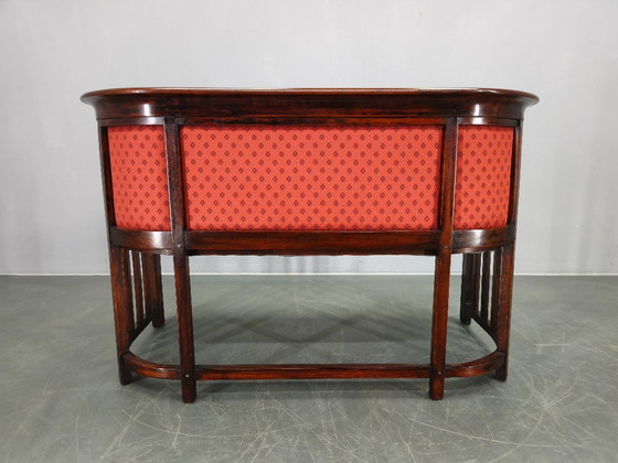 Image 1 of Josef Hoffmann Art Deco beukenhouten sofa, Weense Secession, jaren 1920