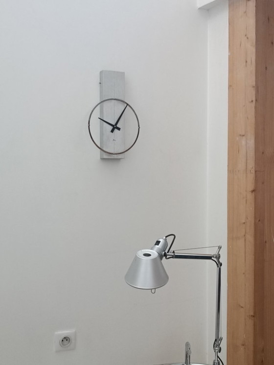 Image 1 of Micro Electric designer clock by Microtecnica 1970s