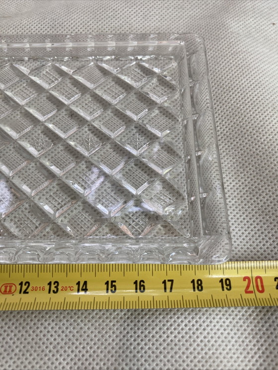Image 1 of Crystal sugar tray and milk jug set