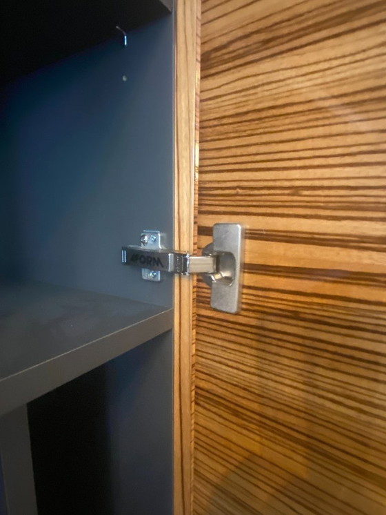 Image 1 of Unique wall unit in zebrano wood