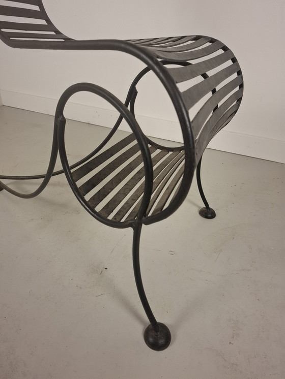 Image 1 of Post modern sculptural spine chair André Dubreuil 1980's