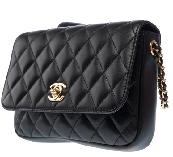 Image 1 of Borsa CHANEL Side Pack in pelle nera - 103216