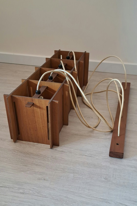 Image 1 of Plafonnier scandinave en teck, années 1960 - Mid Century Modern