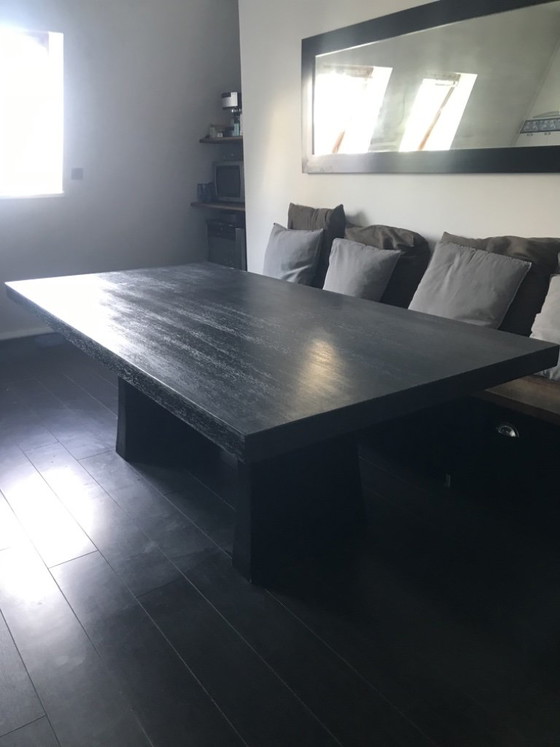 Armani/Casa "Ginza" Dining Table – 1st Generation (2004) – Rare Black-Stained Iroko Wood – ARMANI CASA (photo 3 of 6)
