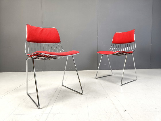 Image 1 of Set Of 8 Dining Chairs By Rudi Verelst For Novalux, 1970S