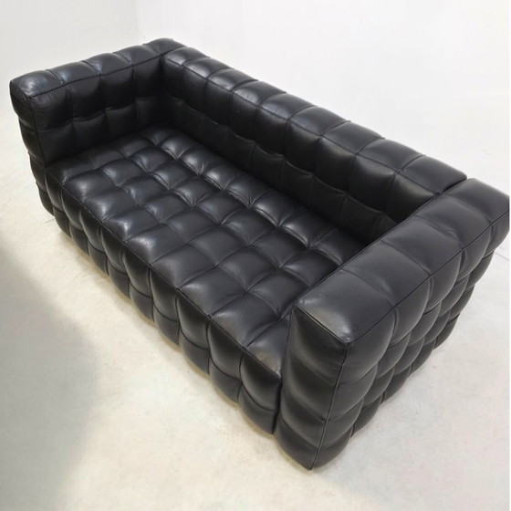 Josef Hoffmann Wittmann Kubus Bankstel 80 Design Mid Century – 2 zitsbanken, Wood, Leather (photo 10 of 12)