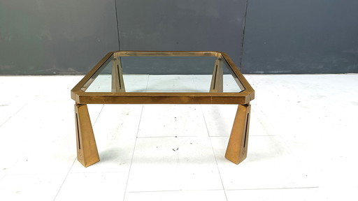 Bronze Coffee Table by Peter Ghyczy, 1970s