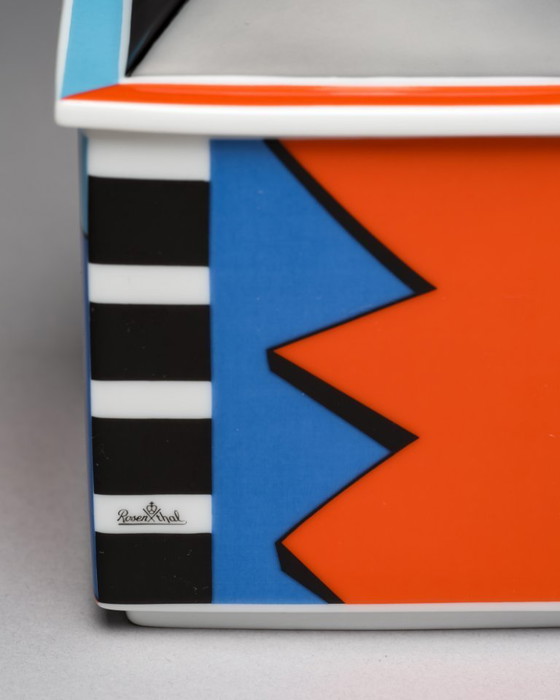 Image 1 of Rosenthal - Barbara Brenner Box Künstler-Sammeldosen "Artist Collection Boxes" series Porcelain Post-modernist Germany 80-90s