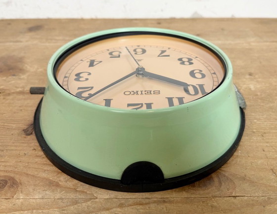 Image 1 of Vintage groene Seiko scheepswandklok, jaren 70