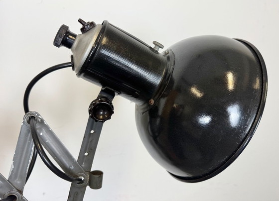 Image 1 of Lampada da parete industriale a forbice in smalto nero, anni '50