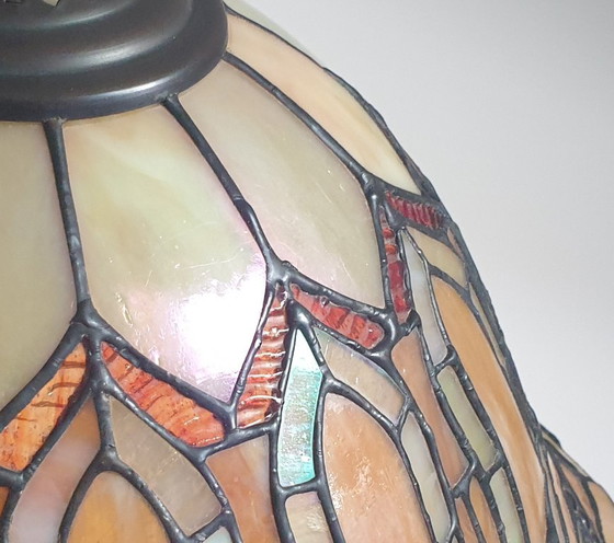 Grande lampada a sospensione in vetro colorato/Tiffany, Belgio – Massive, Lampade a sospensione, Glass (photo 26 of 35)