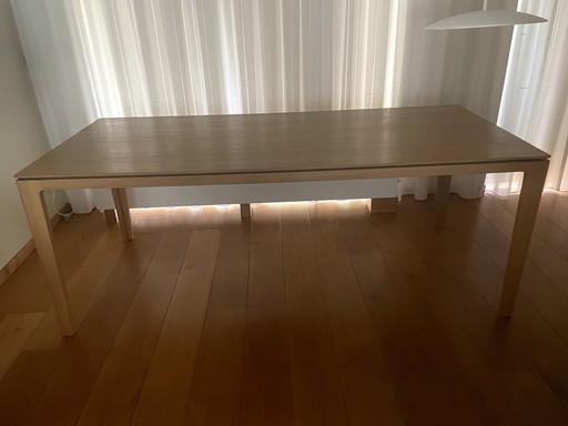 Table de salle à manger en chêne clair huilé gris 200x90 : Kluskens Savannahavannah
