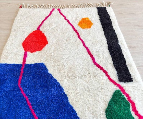 Alfombra bereber tejida en lana natural 100cmx200cm – Wool, Bohemian (photo 5 of 9)