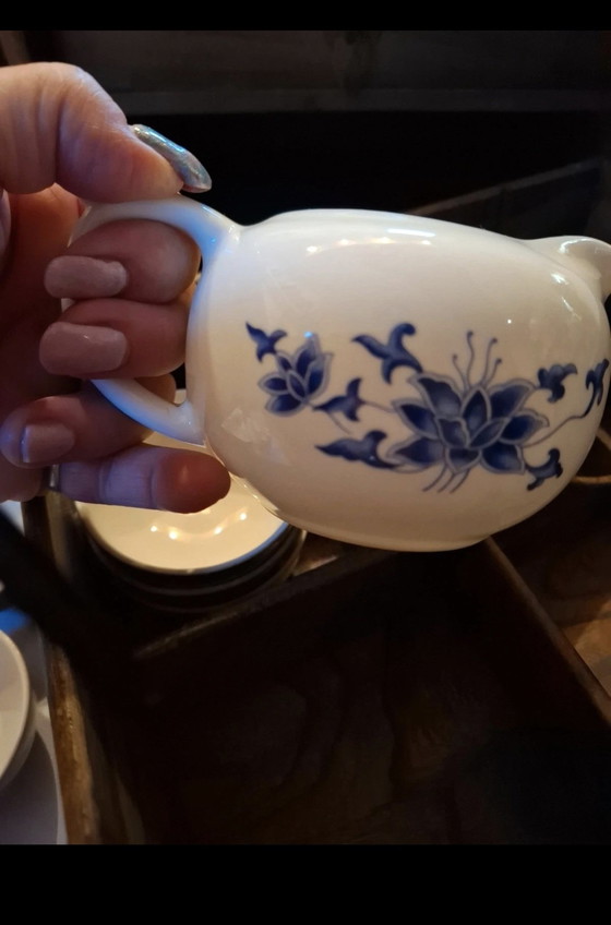 Teeservice in der Holzschachtel aus Taiwan – Tafelgeschirr, Cotton, Metal (photo 10 of 15)