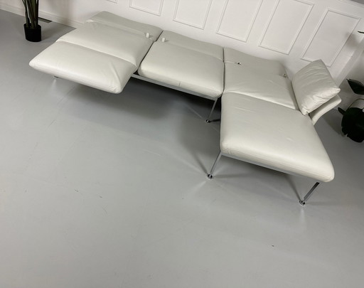 Brühl Roro Sofa Slaapfunctie Witte Bank Leder