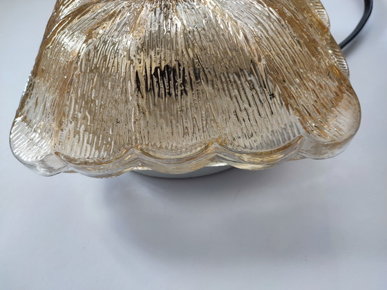 Image 1 of Lampe de plafond Vintage Lampe de plafond Lampe murale 60s Sixties Verre Ambre