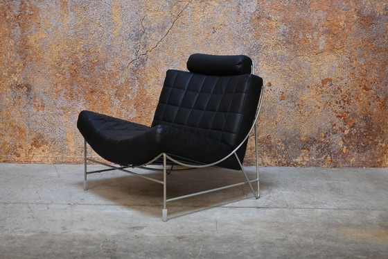 Image 1 of Poltrona di design Leolux Volare in pelle nera