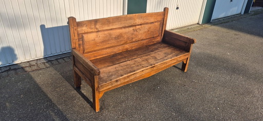 Antica panca da monastero spagnolo – 3 5 zitsbanken, Wood