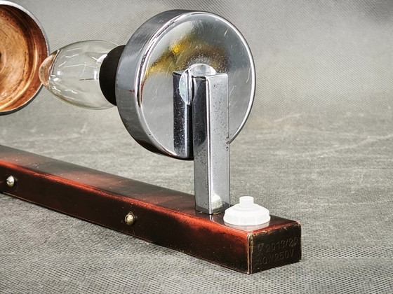 Image 1 of Bauhaus-Wandleuchte aus Chrom und Opalglas aus den 1930er Jahren, Tschechoslowakei