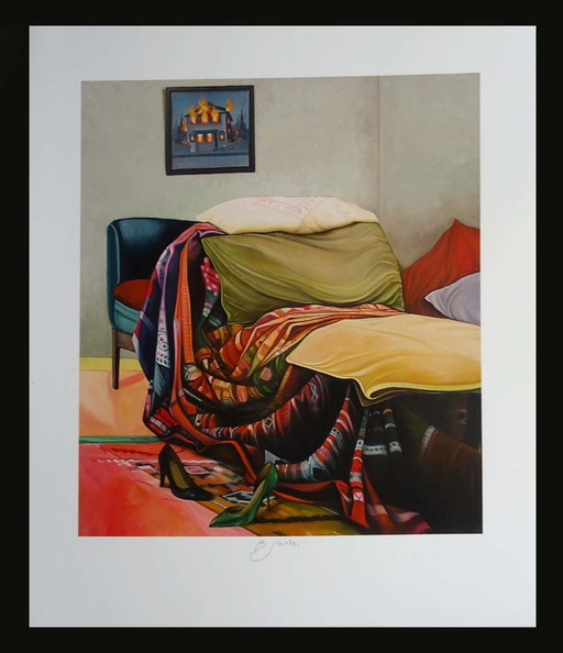 Bruno Bruni - Il Divano - Original Lithograph - Hand-signed