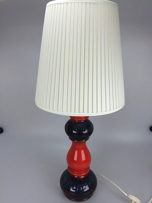 70s lamp lamp table lamp table lamp ceramic space age design red