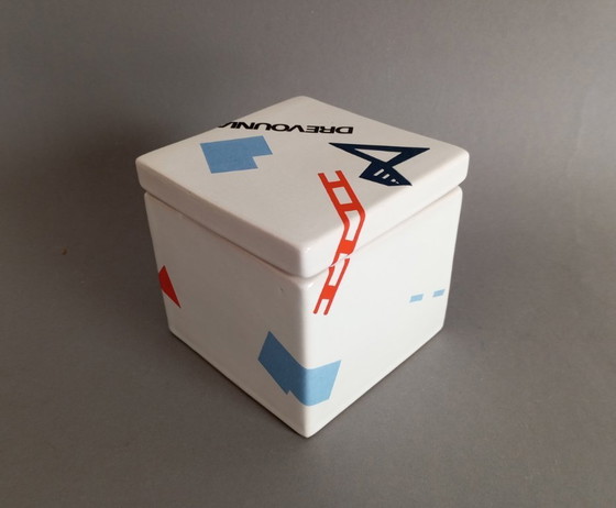 Image 1 of Boîte en céramique Drevounia Czechoslovakia avec couvercle - Modernisme tchèque, années 1970