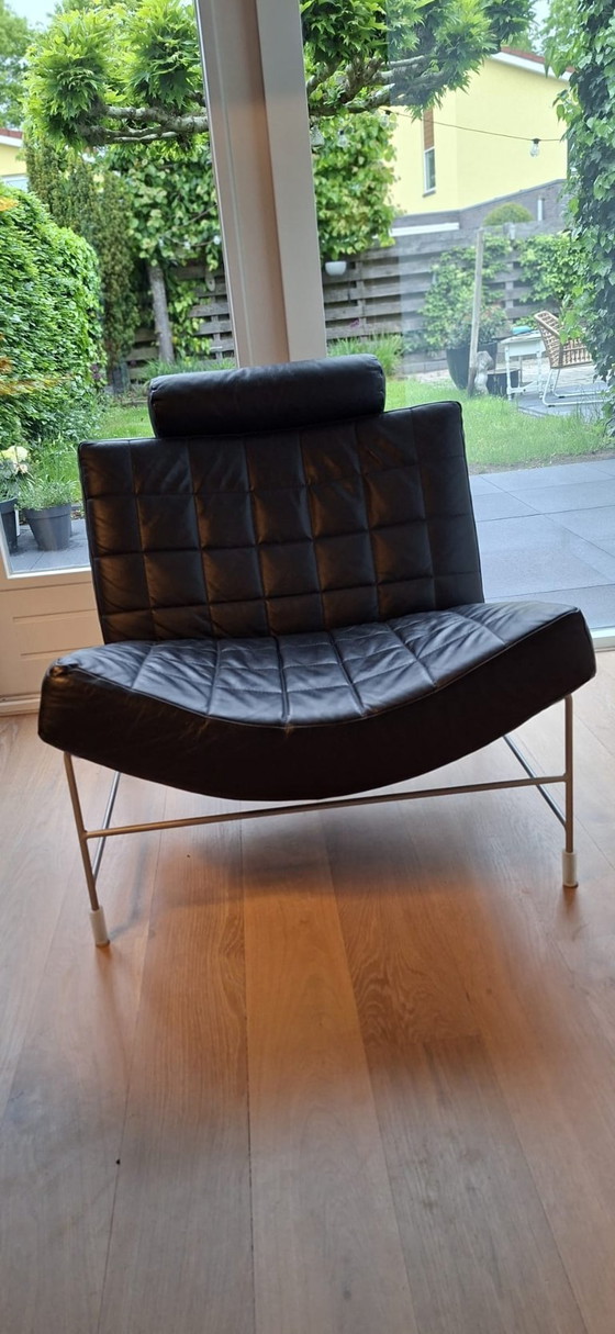 Image 1 of Leolux Volare Sessel aus schwarzem Senso-Leder