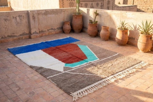 Alfombra marroquí de lana de 200 cm x 300 cm.