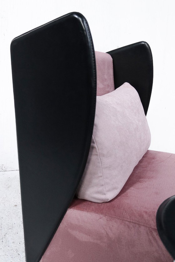 Image 1 of Memphis Lounge-Sessel mit Tisch – Mandelli & Selva für Salmistraro, 1980er Jahre