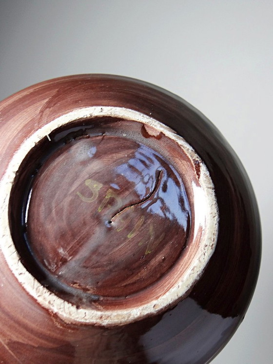 Image 1 of Vintage trompe-l'œil pyramid of garlic in glazed ceramic, Manises, Spain