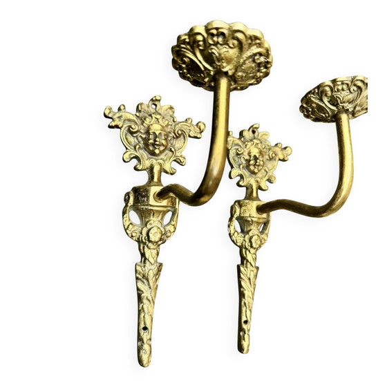 2 wall sconces in solid brass "Medusa" 1950s – Wall lights, Barok (photo 2 of 12)
