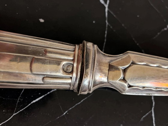 Posate da insalata in argento con punzone Minerva – Set di posate, Silver, Art Deco (photo 3 of 12)