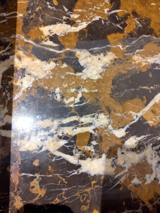 Image 1 of Unique brown marble washbasin with tray