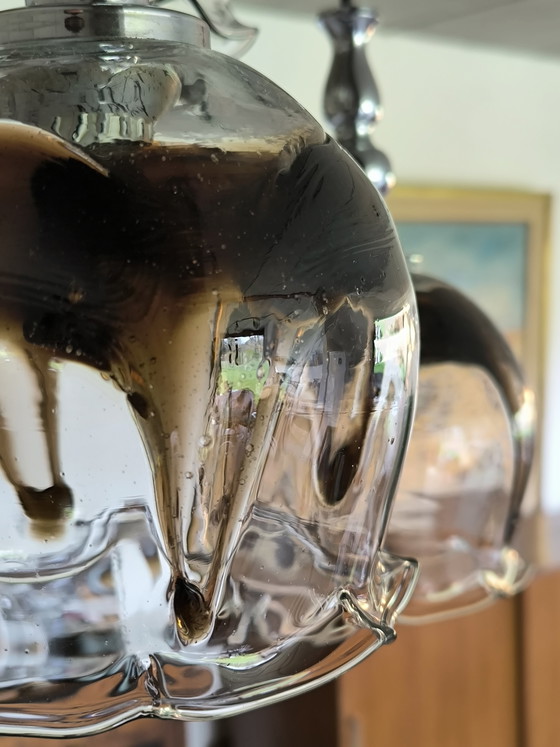 Image 1 of Lampadario a cascata con 4 elementi in vetro di Murano, Italia, anni '60.