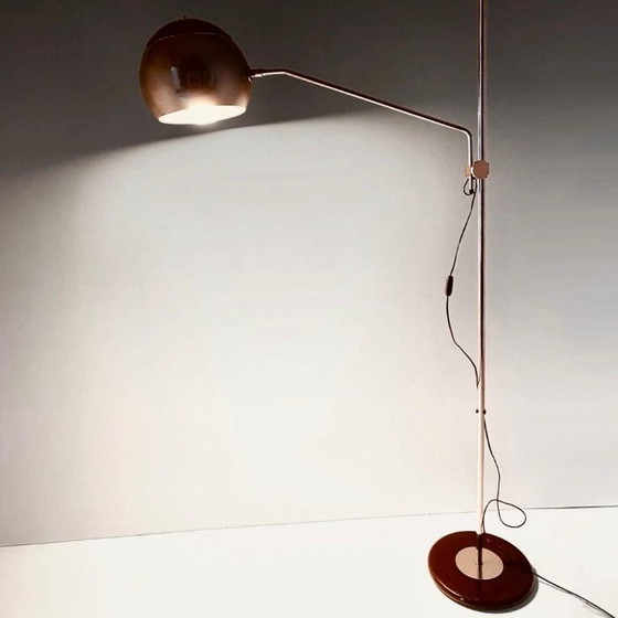 Image 1 of 1x Vintage Floor Lamp, Chromed and Metal Structure, Italy 1960s