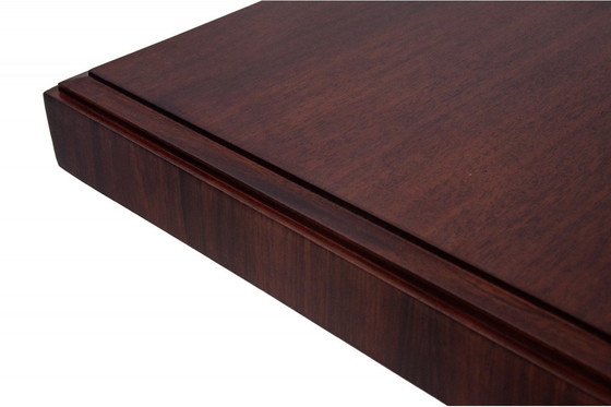 Image 1 of  zoom_in Original walnut extendable table, designed by Louis Majorelle, with 6 Art Deco chairs.