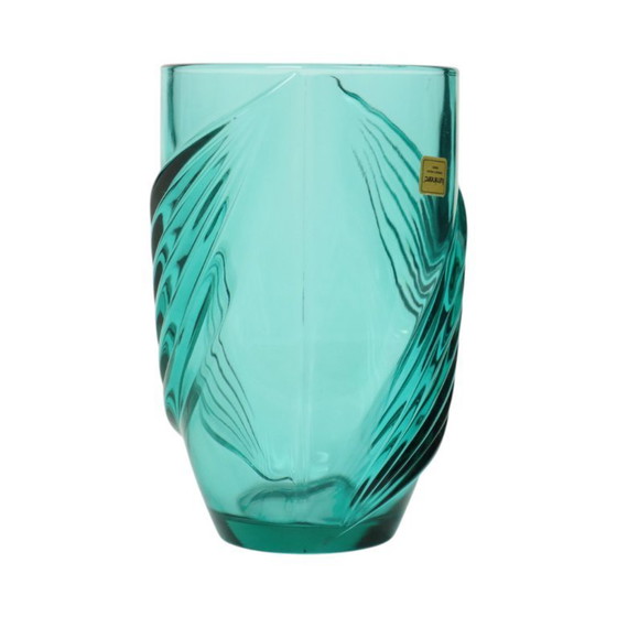 Image 1 of Vintage Turquoise Vase Luminarc