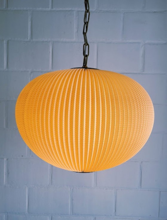 Image 1 of Vintage Pearlshade lamp XL, oranje, in de stijl van Rispal, jaren 60