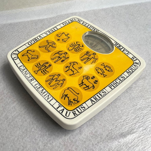 Oroscopo vintage anni '70, Bilancia, giallo-bianco