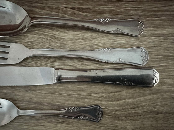 Image 1 of Juego de cubiertos de 49 piezas de Devouge Dupont - Metal plateado - Estilo Luis XV - Caja original