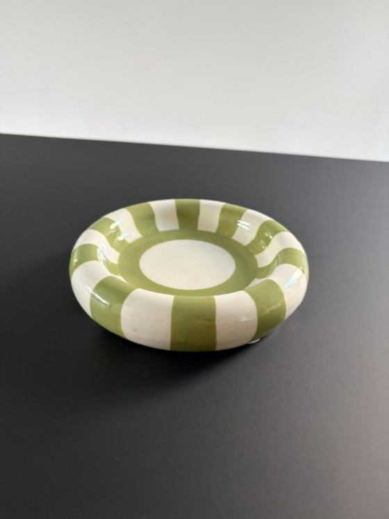 Cuenco a rayas verde-blanco / Vide-Poche – Ceramic (photo 12 of 15)